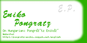 eniko pongratz business card